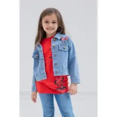 Disney Minnie Mouse Girls Denim Jacket and Dress Toddler to Big Kid