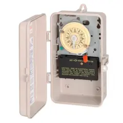 Intermatic - Indoor and Outdoor - Mechanical Timer Switch - 277 V - Cream