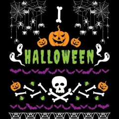 Junior's Design By Humans Halloween Lover Ugly Sweater By machmigo T-Shirt