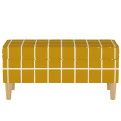 Storage Bench Rectangle Grid - Skyline Furniture