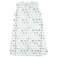 Luvable Friends Baby Sleeveless Jersey Cotton Sleeping Bag, Sack, Blanket, Mint Elephants Jersey