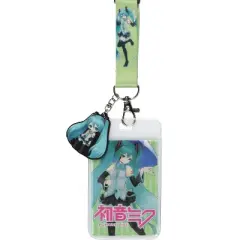 Hatsune Miku ID Lanyard Badge Holder with Rubber Chibi Hatsune Miku Charm
