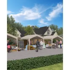 Heavy Duty Pop Up Canopy Tent, Easy Set Up Booth Tents, Waterproof Shelter with UV Protection