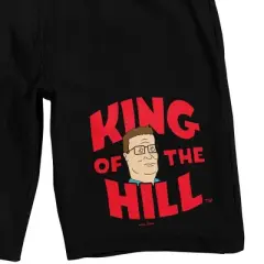 King Of The Hill Hank Hill Logo Men's Black Sleep Pajama Shorts