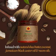 Tropic Isle Living Jamaican Black Castor Oil Coconut Hair Food (4 oz) Hair Nourishing and Strengthening for Hair Growth