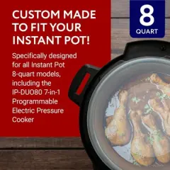 Impresa 8 Qt Insta Pot Silicone Lid / Cover (BPA-free) - Compatible with IP-DUO80 7-in-1 Programmable Electric Pressure Cooker