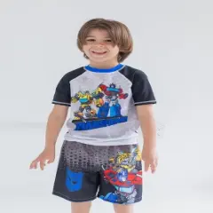 Transformers Megatron Optimus Prime Bumblebee Rash Guard and Swim Trunks Outfit Set Little Kid to Big Kid