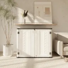 4.18 ft. W x 2.42 ft. D Durable Resin Storage Shed, Weather-Resistant Outdoor Storage Cabinet for Home, Patio and Garage