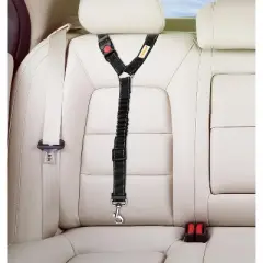 PAWBEE Dog Car Headrest Seatbelts &ndash; 2 Pack Durable  Nylon Dog Seat Belts, With Reflective Elastic Bungee for Safety &ndash; Adjust to Fit All Your Cars