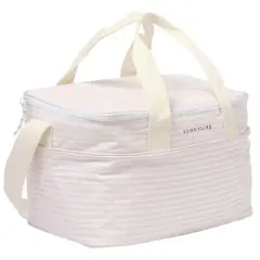 Sunnylife Light Cooler Bag - Lazy Days Pink Stripe - 4.9Gal, Hot/Cold Insulation