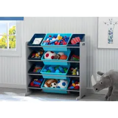 Delta Children Kids' Toy Storage Organizer with 12 Plastic Bins