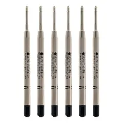 Monteverde Monteverde Ballpoint Pen Refill Broad Point Black Ink 6 Pack (P443BK)