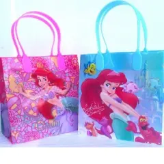 Disney Princess Little Mermaid Ariel Ocean Beauty Reusable Party Favor Goodie Small Gift Bags (12 Bags)