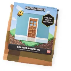 Ukonic Minecraft Oakdoor Fabric Door Cling | 34 x 82 Inches