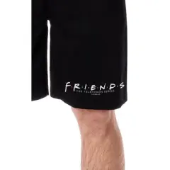Friends The Television Series Mens' TV Show Title Logo Sleep Pajama Shorts Black