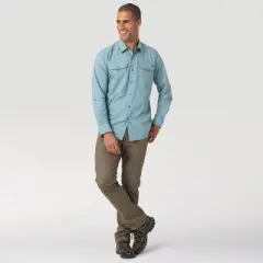 Wrangler Men's Regular Fit ATG Long Sleeve Button-Down Shirt