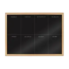 18" x 24" Blake This Week Black Framed Printed Glass by Creative Bunch Studio - Kate & Laurel All Things Decor: Modern Dry Erase Board