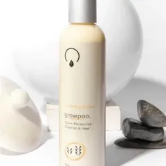 OrganiGrow GrowPoo Moisturizing Shampoo pH-Balanced, Gentle Protein Boost for MediumHigh Porosity Curls- 8 oz.