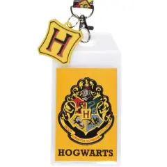 Harry Potter Hogwarts Lanyard Metal Charm ID Card Holder and Collectible Sticker