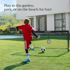 72"&times;35.8" Soccer Goal with Target, Portable Football Net for Backyard Training, Durable Frame & Net for Shooting Practice