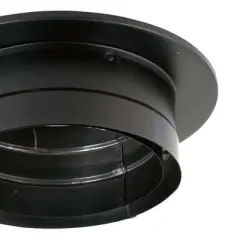 DuraVent DVL 9 by 9 Inches Galvanized Stainless Steel Double Wall Ceiling Chimney Wood Burning Stove Pipe Adapter Connector to Vent, Black