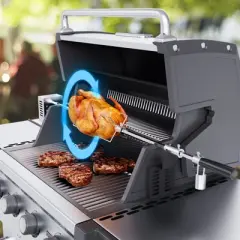 VEVOR Universal Grill Rotisserie Kit for Grills, Electric BBQ Grill with 110V 9W Motor, Stainless Steel Automatic Grilling Kit