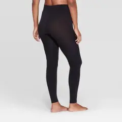 Fleece Lined Footless Maternity Tights - Isabel Maternity by Ingrid & Isabel&trade; Black
