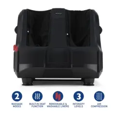 Brookstone Shiatsu Foot and Calf Massager with Air Compression and Soothing Heat