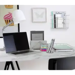 Sorbus Wire Metal 5 in 1 Desk Organizer Set - for office storage and organization
