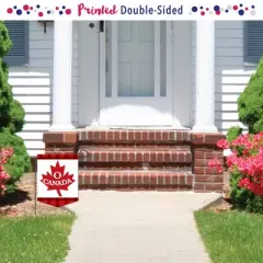 Big Dot of Happiness Canada Day - Outdoor Home Decorations - Double-Sided Canadian Party Garden Flag - 12 x 15.25 inches