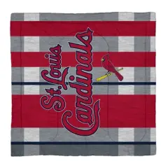 MLB St. Louis Cardinals Heathered Stripe Queen Bedding Set in a Bag - 3pc