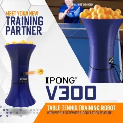 Joola iPong V300 Table Tennis Training Robot with Oscillation and Wireless Remote