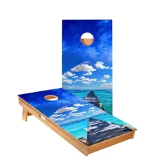 Skips Garage Ocean Boardwalk Cornhole Boards - ACA Star Series