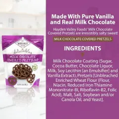 Hayden Valley Foods Milk Chocolate Covered Pretzels | 5 oz Bags (Pack of 3) | No Artificial Flavors, Preservatives or Colors