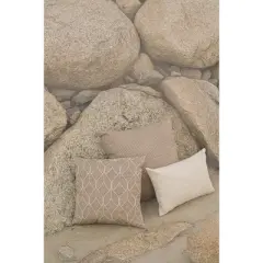 Seaside Smooth Beige Indoor Outdoor Pillow