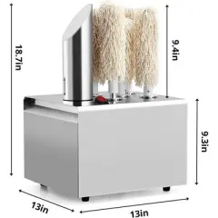 Electric Wine Glass Polisher with 5 Cotton Brushes and High-Power Heater, Stainless Steel, ideal for bars, kitchens, and restaurants