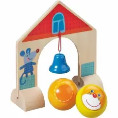 HABA Kullerbu Accessory Set - Arch with Bell - Includes 2 Wooden Kullerbu Balls