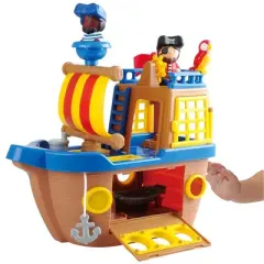 Kidoozie Rockin' Pirate Ship Playset, Interactive Push-Along Pirate Ship Toy with 3 Figures, Ages 18 months and up