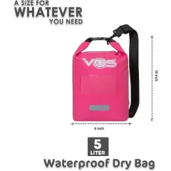 VOS Waterproof Premium Dry Bag &ndash; All-purpose Bag with Zip Pocket - Keep Your Gear & Personal Items