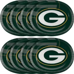 24ct Green Bay Packers Football Oval Plates