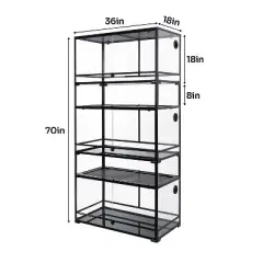 REPTIZOO 3 Layer 40 Gallon  Reptile Terrarium with Stacker