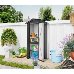 Campcraft Galvanized Steel Shed &ndash; Waterproof, Secure Lock, Spacious Interior, Easy Assembly, Two Color Options-Cuddlewood