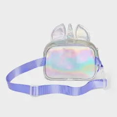 Girls' Unicorn Fanny Pack - Cat & Jack&trade;: Shell, Zip Closure, 28" Strap, Solid Pattern