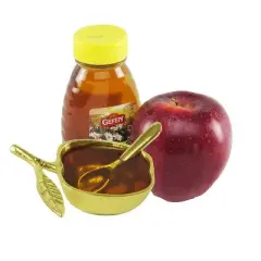 Classic Touch Set of 2 Gold Salt/Honey Dish