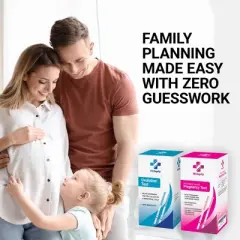 Mintegrity - 50 Ovulation Test Strips and 25 Early Detection Pregnancy Test Strips Combo Kit, (50 LH + 25 HCG), Easy To Use At Home