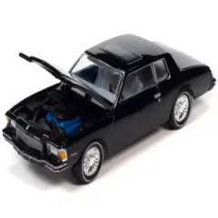1979 Chevrolet Monte Carlo Black with Poker Chip and Game Card "Trivial Pursuit" 1/64 Diecast Model Car by Johnny Lightning