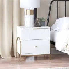 Anastasia Nightstand White - CosmoLiving by Cosmopolitan