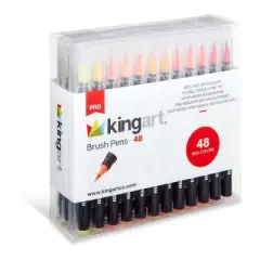 KINGART PRO Watercolor Brush Pens 48 Colors