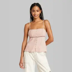 Women's Lace Trim Babydoll Cami - Wild Fable&trade;