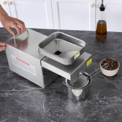 VEVOR Electric Oil Press Machine, 700W Stainless Steel Oil Extractor Machine, 140℃ / 284℉ Constant Temperature, Hot Press Oil Expeller